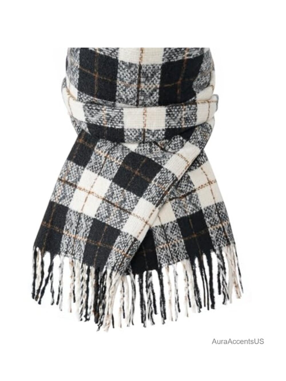 Women's Oversized Plaid Scarf Shawl Wrap Cashmere Feel Winter